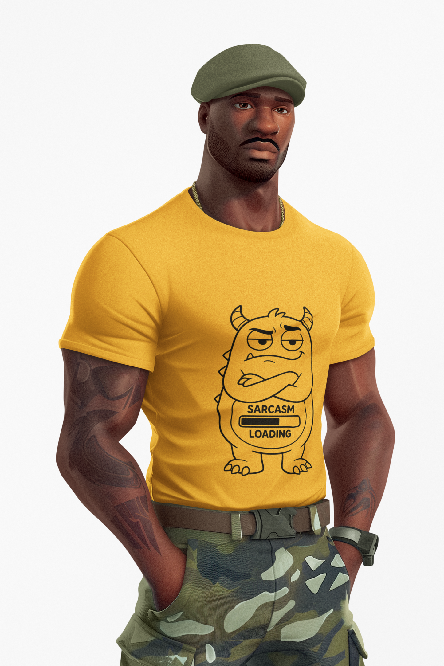 Sarcasm Loading Monster Tee,  Quirky Funny Shirt , Oddly Boldly Collection