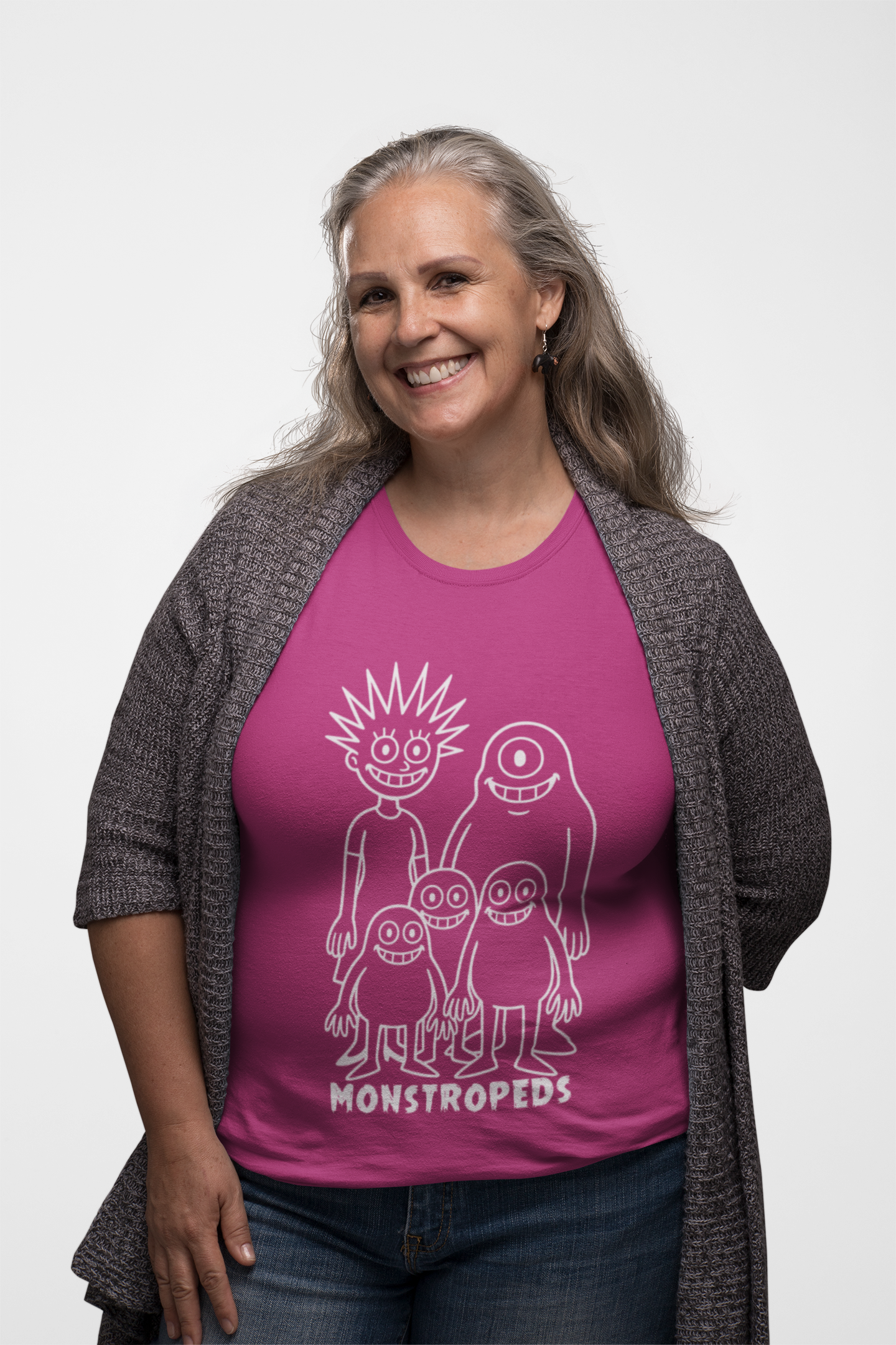 Monstropeds Graphic Unisex Softstyle T-Shirt, Unique Cartoon Print Tee, Casual Wear, Gift for Kids and Teens, Fun Halloween Shirt, Quirky