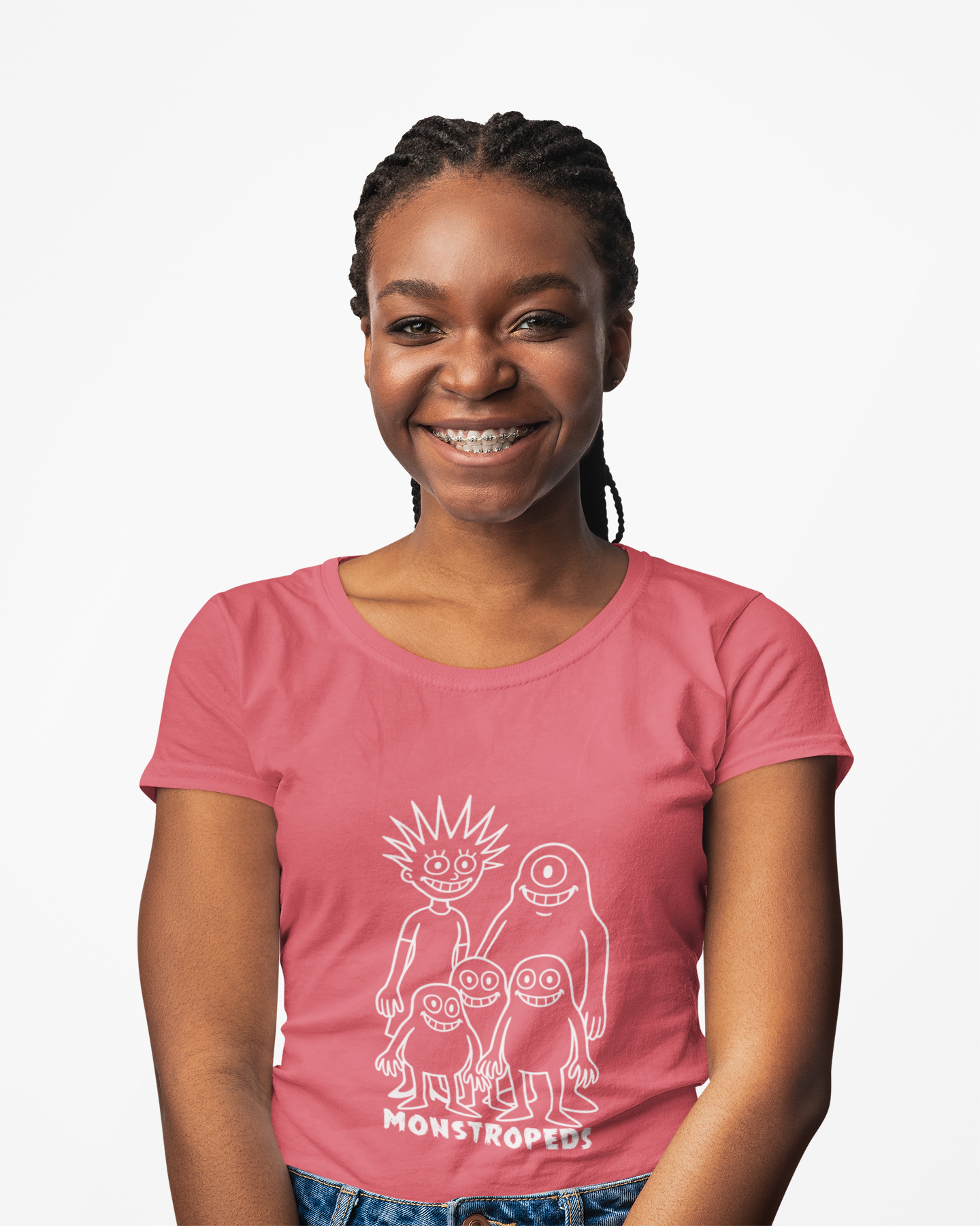 Monstropeds Graphic Unisex Softstyle T-Shirt, Unique Cartoon Print Tee, Casual Wear, Gift for Kids and Teens, Fun Halloween Shirt, Quirky