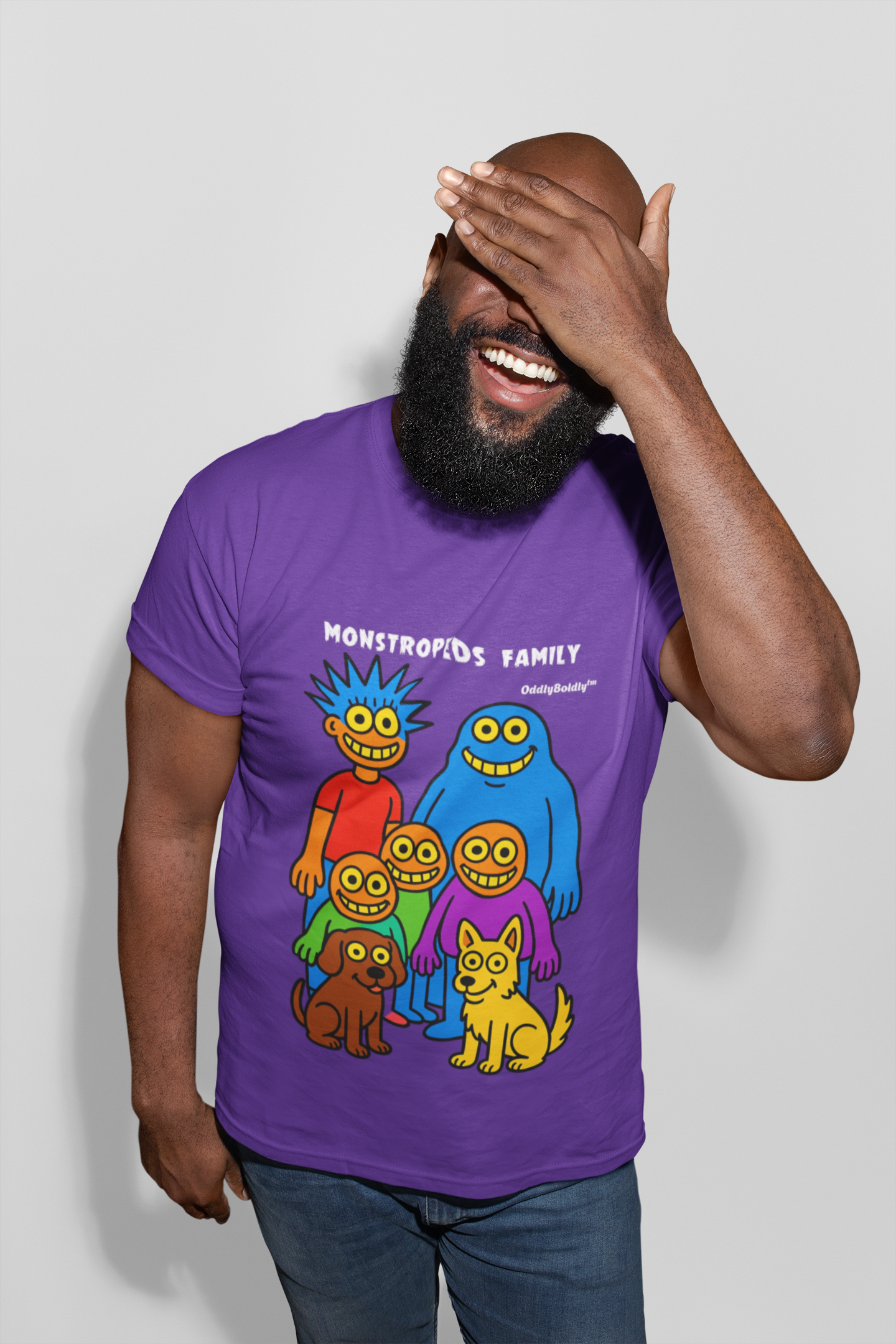 Monstropeds Family™ T-Shirt – Funny Colorful Cartoon Shirt, Whimsical Monster Gift for All Ages, OddlyBoldly™ Original