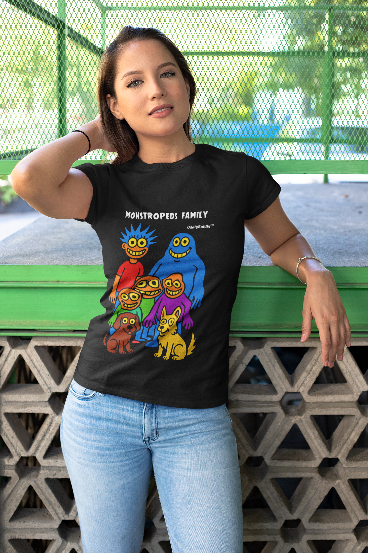 Monstropeds Family™ T-Shirt – Funny Colorful Cartoon Shirt, Whimsical Monster Gift for All Ages, OddlyBoldly™ Original