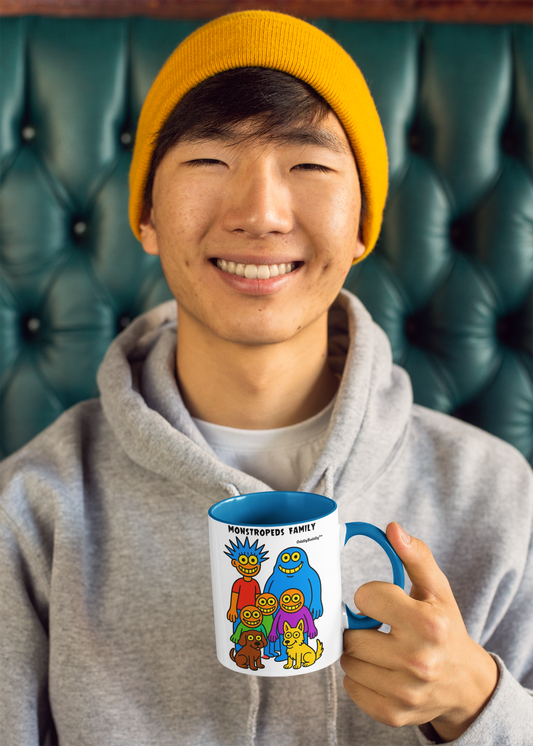 Monstropeds Family™ Mug – Colorful Funny Monster Cup, Quirky Gift for Coffee Lovers, OddlyBoldly™ Original