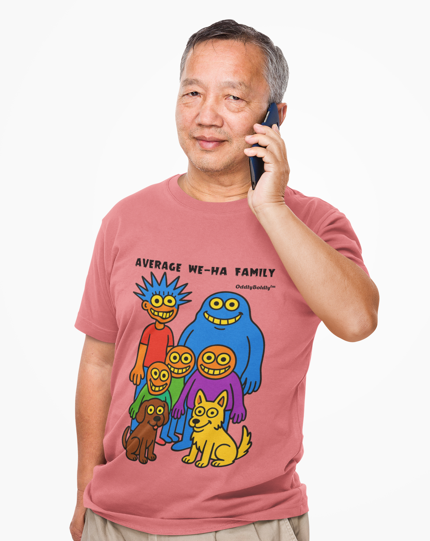Average We-Ha Family™ T-Shirt -  Bold Colorful Monsters on Black Tee, Funny Local Gift for West Hartford Residents