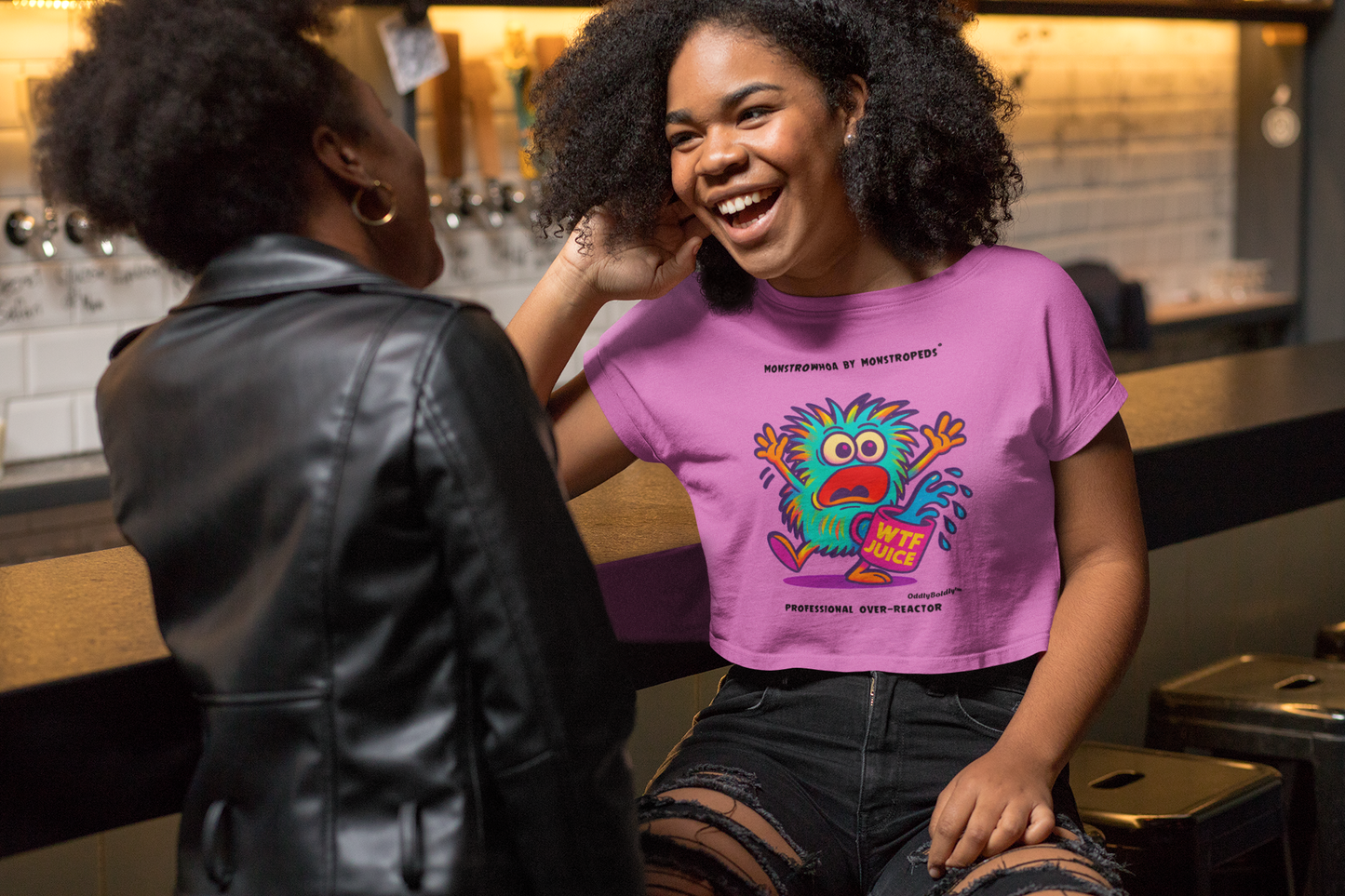 Monstrowhoa™ T-Shirt – Professional Over-Reactor – Funny Monster Cup by OddlyBoldly™