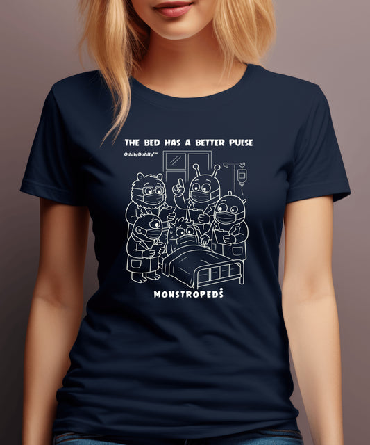 Funny Color T-Shirt for Medical Pros - Monstropeds™ in Scrubs Holding a Hilarious Medical Consult -Cartoon Doctor  Unisex T-Shirt for Adults