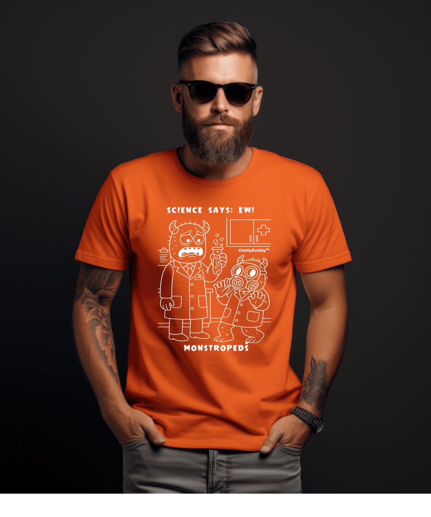 Funny T-Shirt for Medical Pros Monstropeds in Scrubs Treating a Plant Instead of the Patient  Cartoon Doctor Humor Unisex T-Shirt for Adults