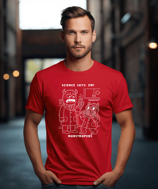 Funny T-Shirt for Medical Pros Monstropeds in Scrubs Treating a Plant Instead of the Patient  Cartoon Doctor Humor Unisex T-Shirt for Adults