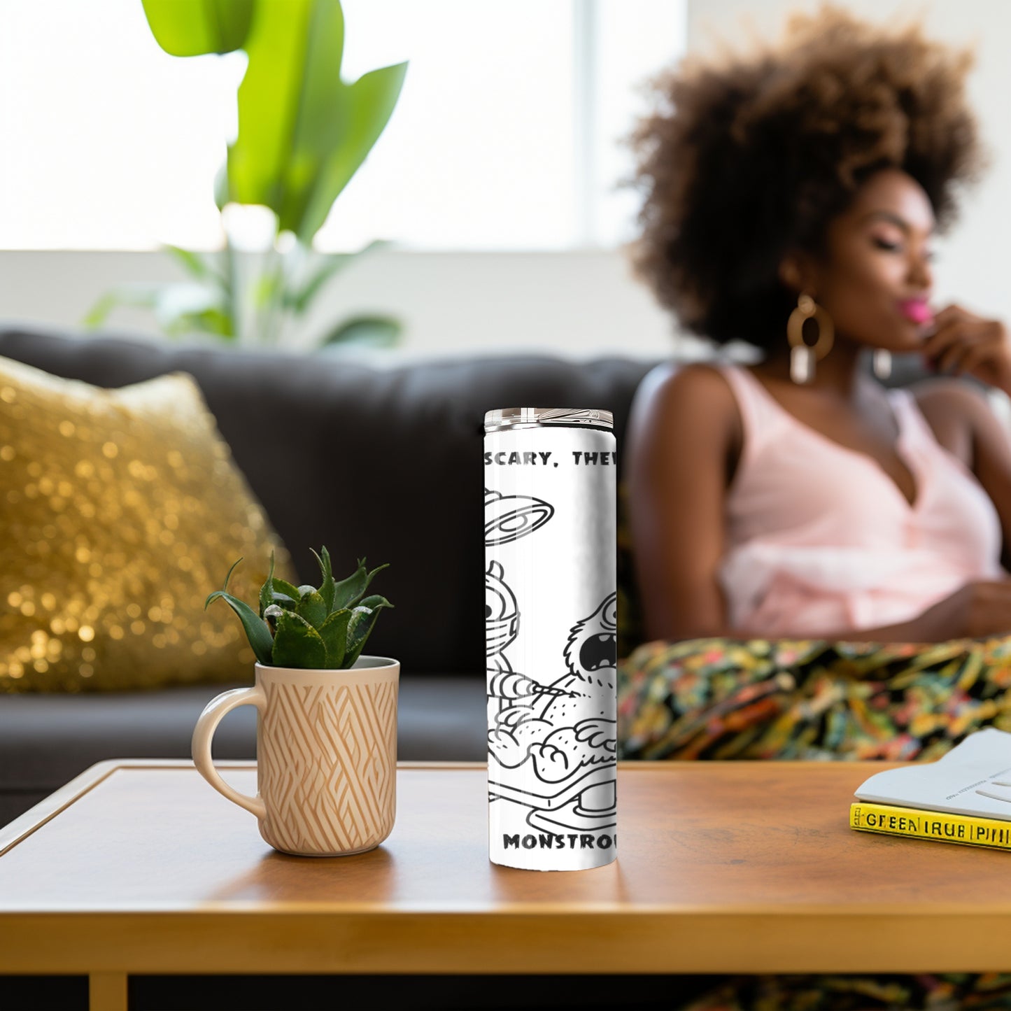 Stainless Steel Tumbler, 20oz - Cute Funny Monsters Hospital Humor Design - Dental Sarcasm