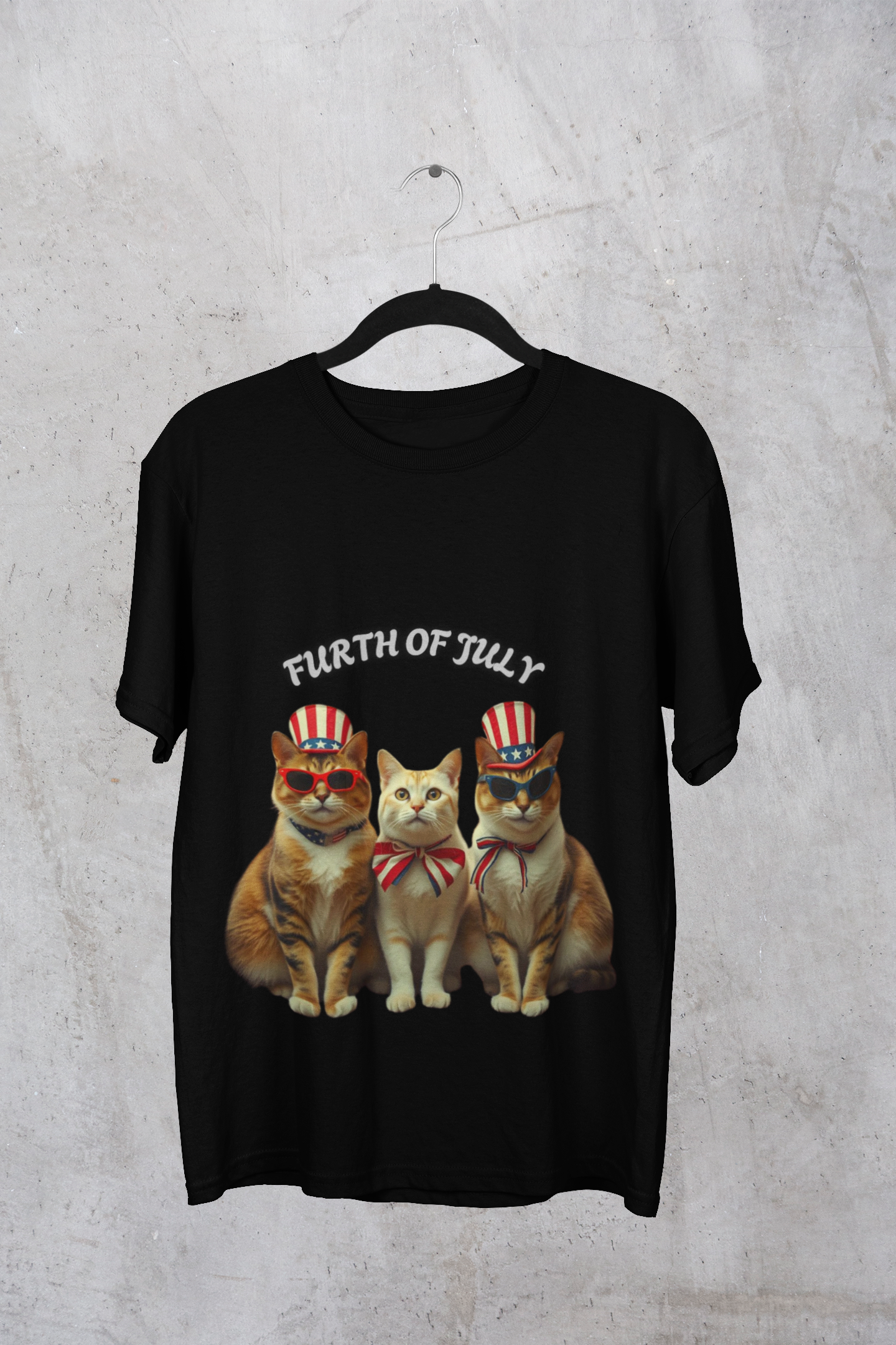 Patriotic Cats 4th of July T-Shirt  USA Flag Cat Shirt Independence Day Graphic Tee for Cat Lovers  Vintage Unisex American Cat Shirt