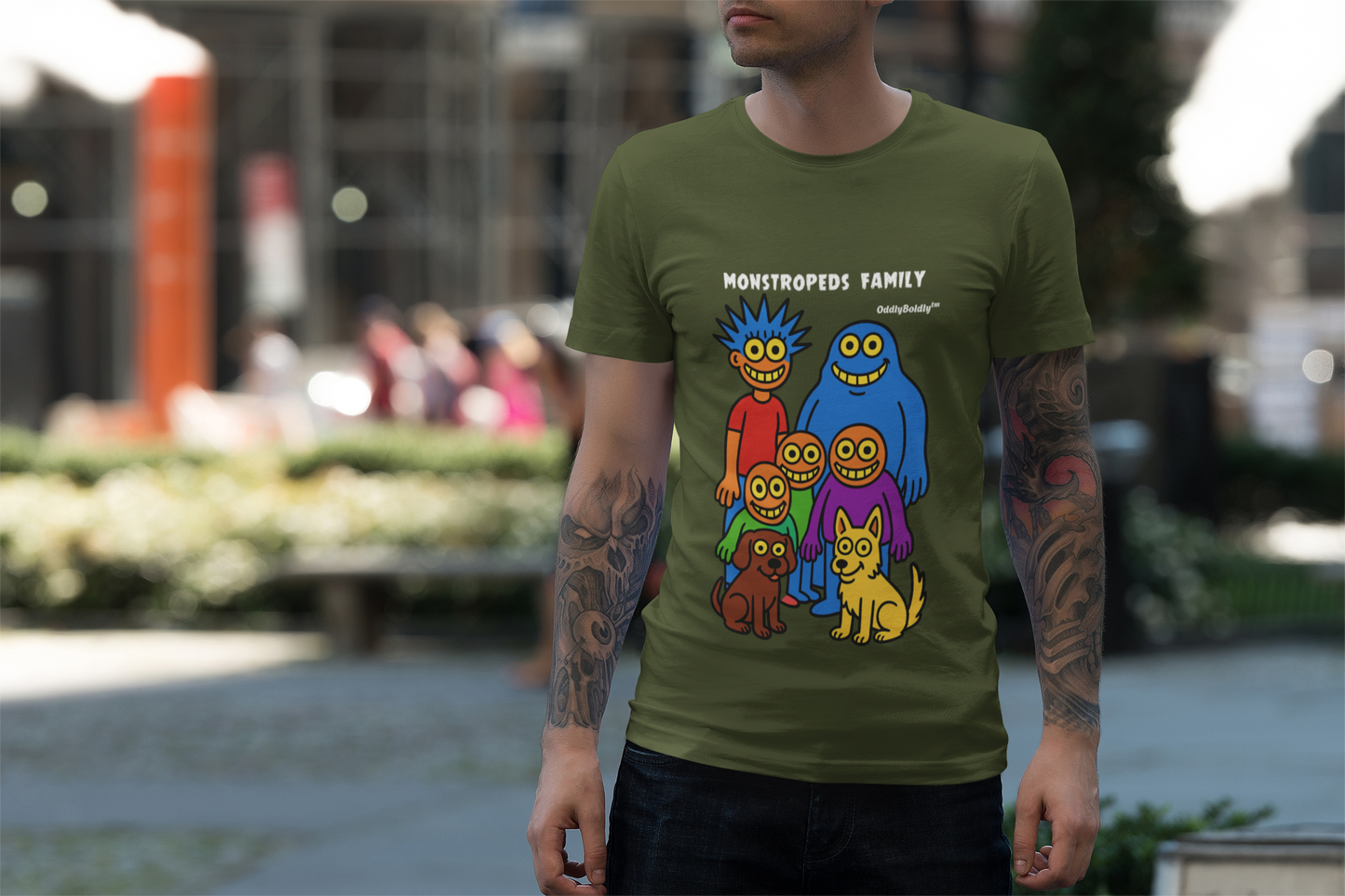 Monstropeds Family™ T-Shirt  - Funny Colorful Cartoon Shirt, Whimsical Monster Gift for All Ages, OddlyBoldly™ Original