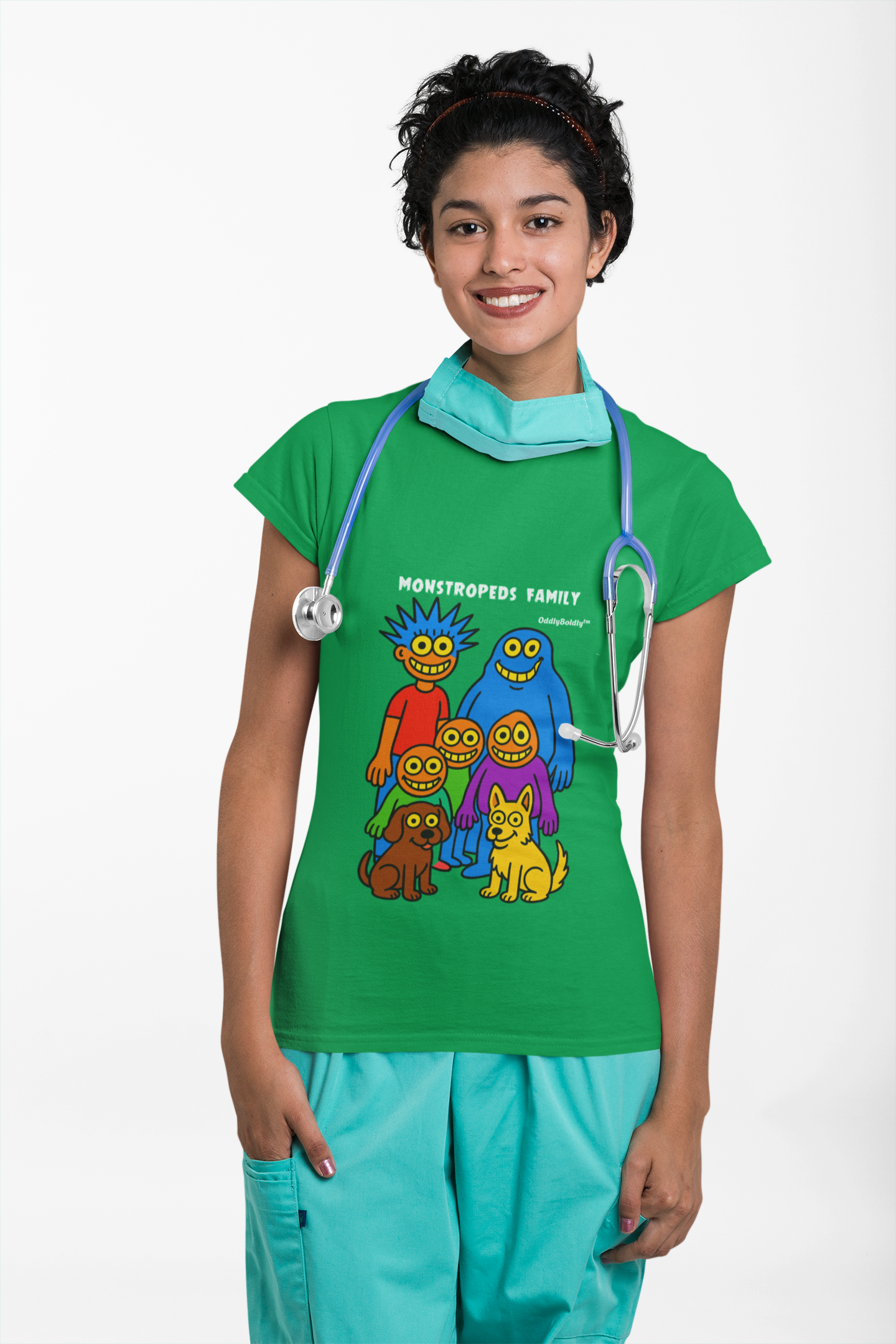 Monstropeds Family™ T-Shirt  - Funny Colorful Cartoon Shirt, Whimsical Monster Gift for All Ages, OddlyBoldly™ Original