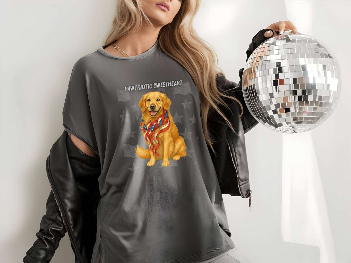 Golden Retriever Patriotic Unisex T-Shirt - 4th of July Funny Dog Shirt -USA Flag - American Pride Pet Tee