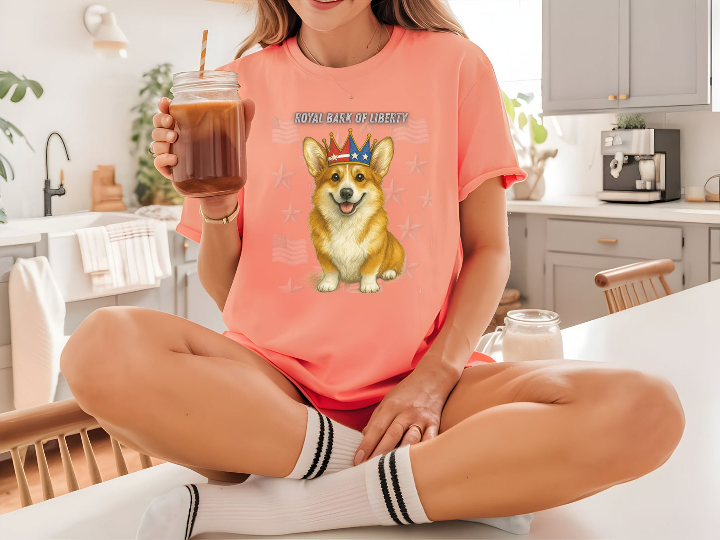 Corgi Patriotic Unisex T-Shirt - 4th of July Funny Dog Shirt -USA Flag - American Pride Pet Tee