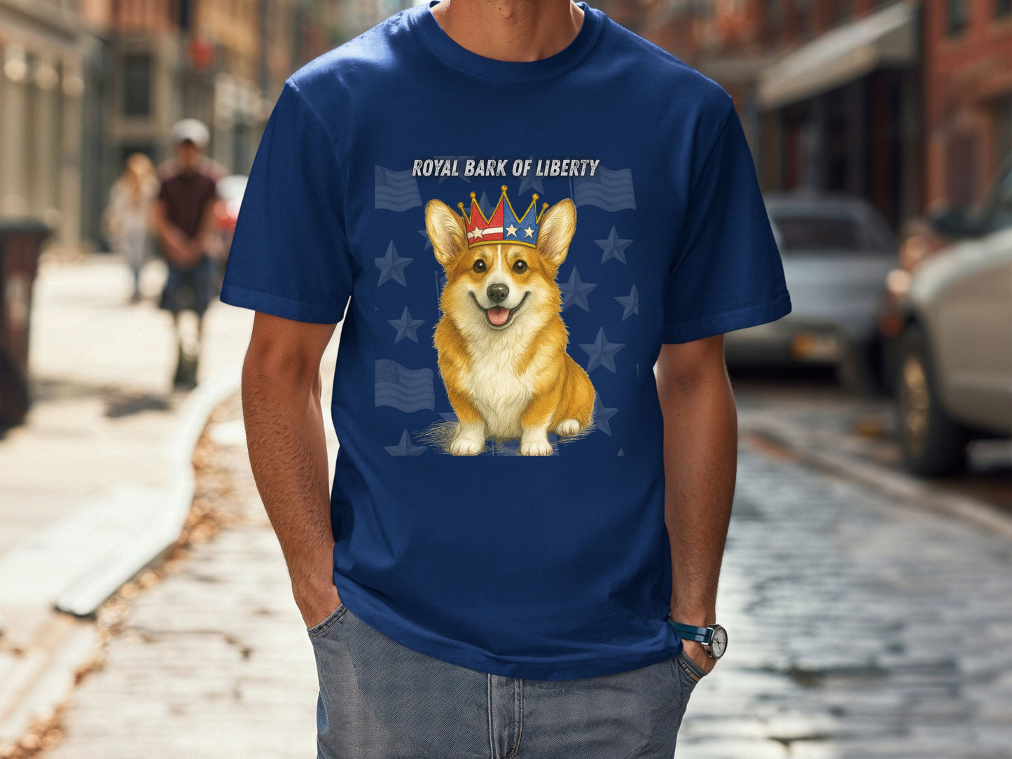 Corgi Patriotic Unisex T-Shirt - 4th of July Funny Dog Shirt -USA Flag - American Pride Pet Tee
