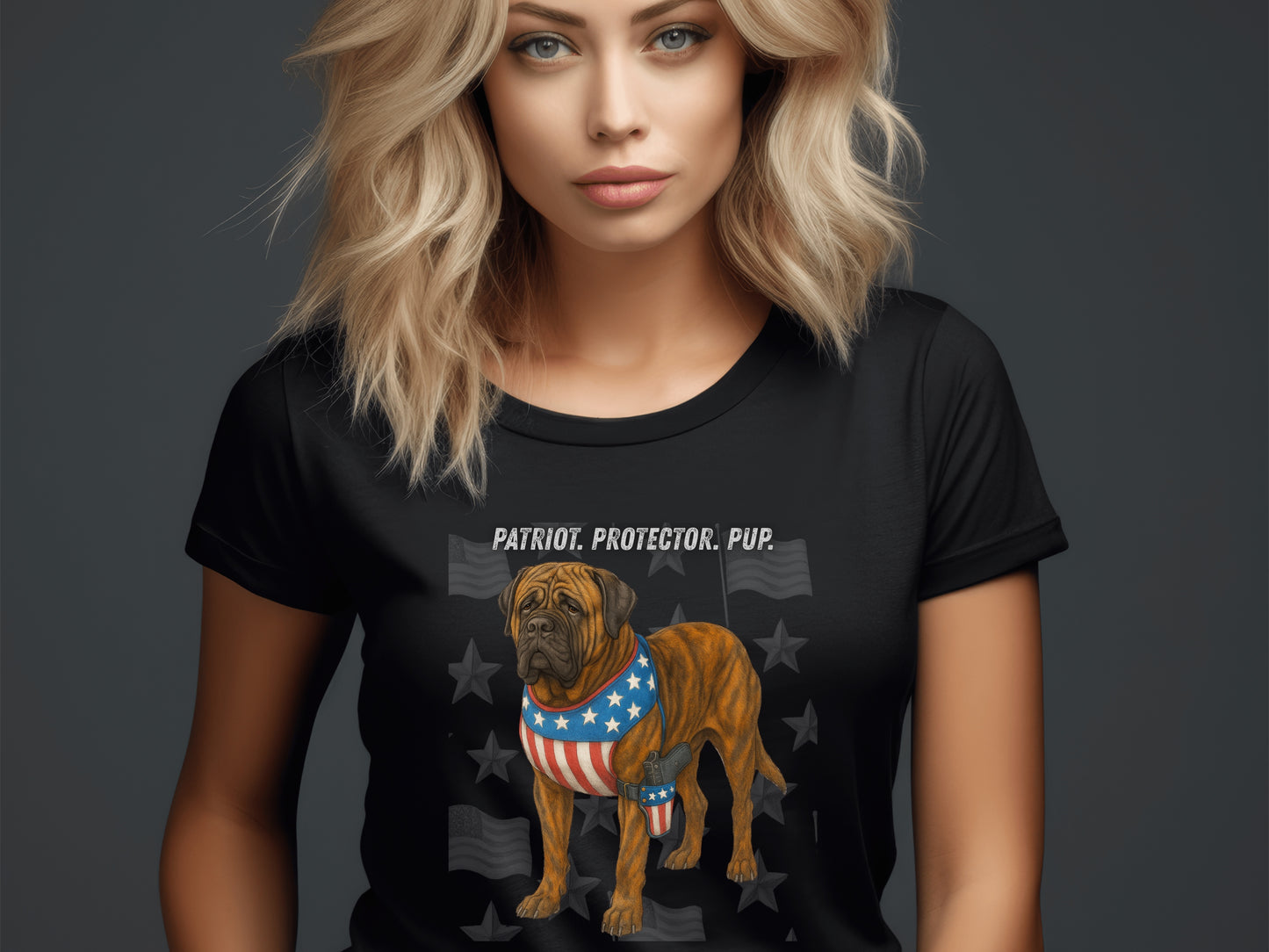 English Mastiff Patriotic Unisex T-Shirt - 4th of July Funny Dog Shirt -USA Flag - American Pride Pet Tee Great Gift