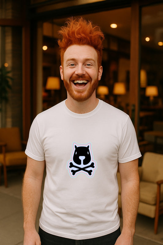 Capibones T-Shirt - Chill Dead Capybara with Crossbones - Funny Bold Animal Skull Graphic Vintage Cute Goth  Unisex Gildan 64000 T-Shirt