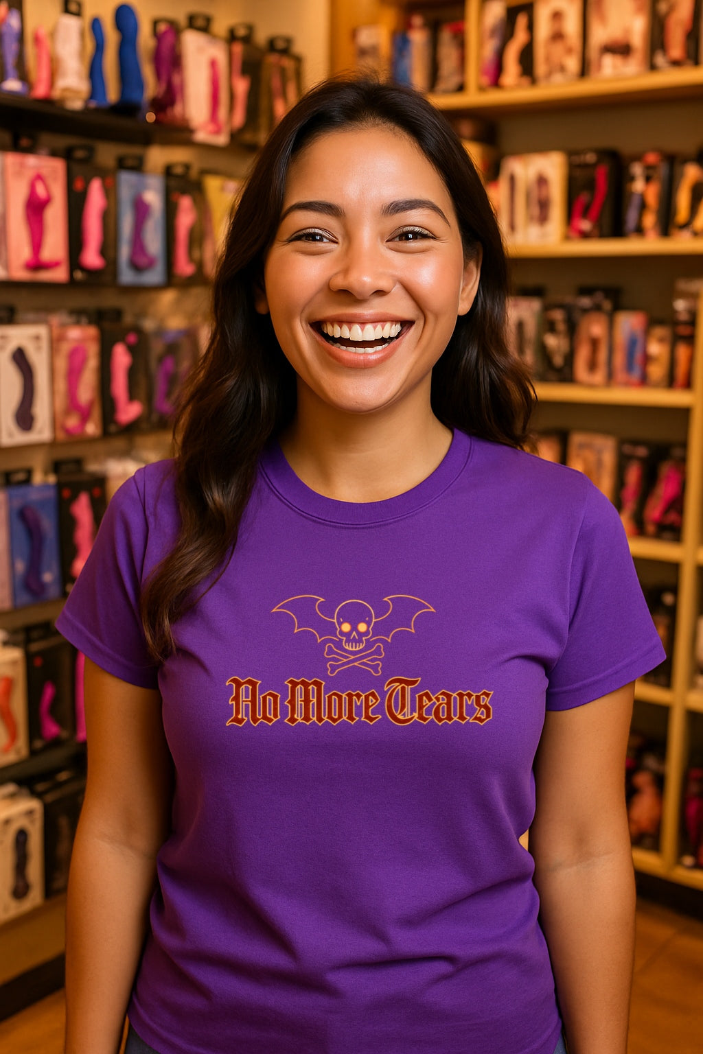 No More Tears Gothic Bat Bunny Shirt - Neon Punk Aesthetic Tee-Emo Alt Clothing -Funny Sadcore Graphic T-ShirtUnisex Gildan 64000 T-Shirt