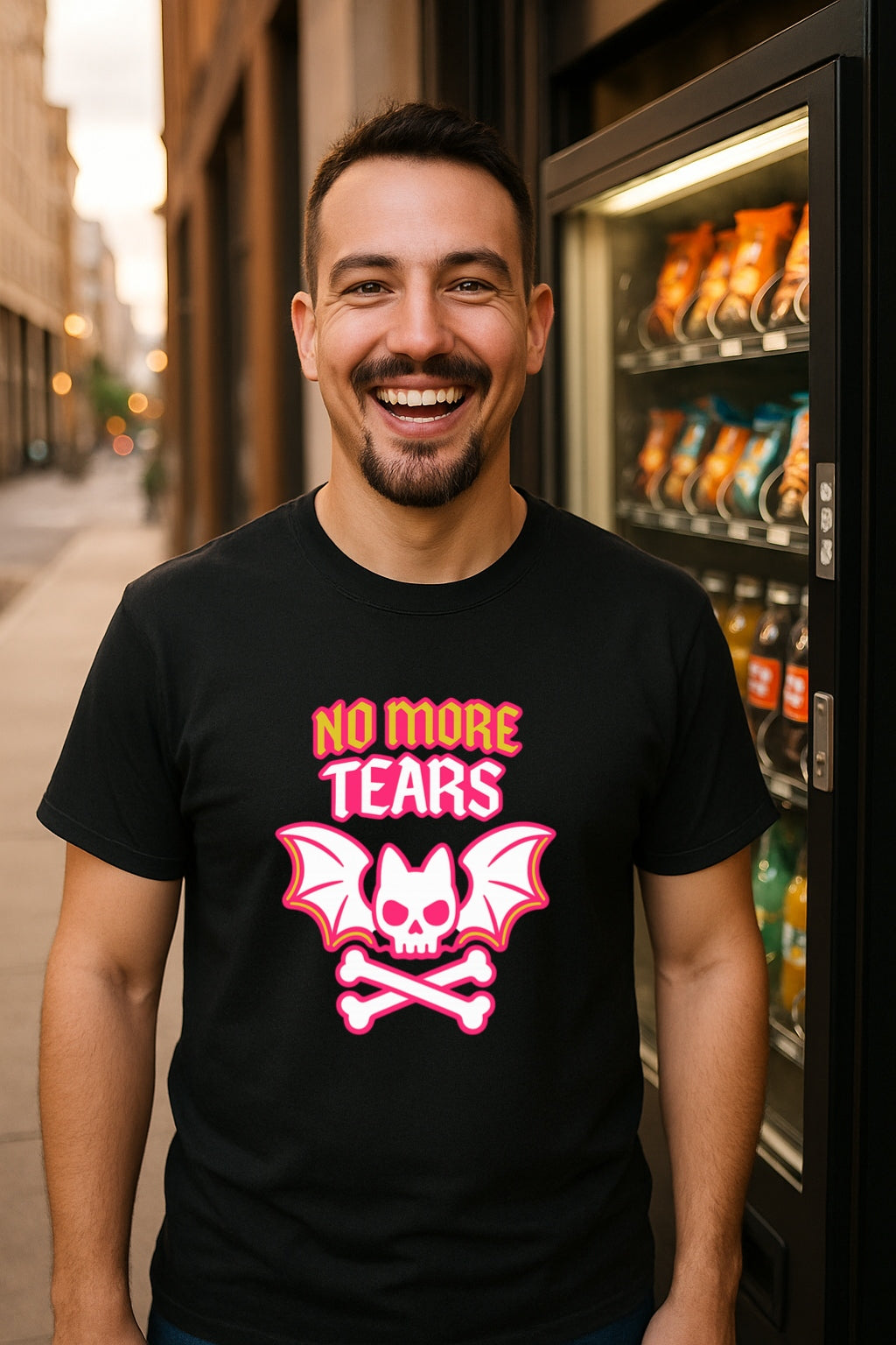 No More Tears - Cute Punk Bat Skull Graphic T-ShirtUnisex Gildan 64000 T-Shirt, Tribute To The Legend, Musitians' Gift