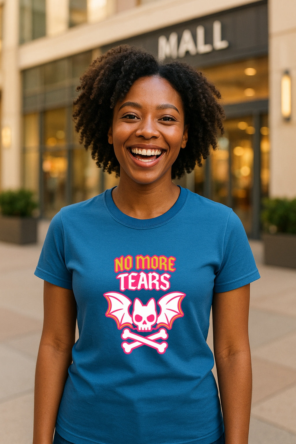 No More Tears - Cute Punk Bat Skull Graphic T-ShirtUnisex Gildan 64000 T-Shirt, Tribute To The Legend, Musitians' Gift