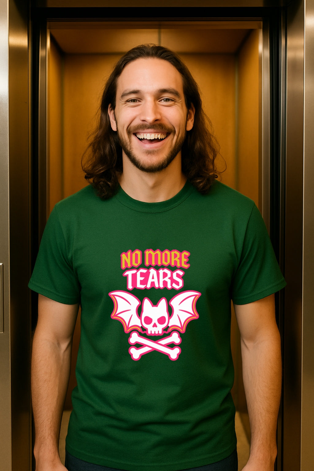 No More Tears - Cute Punk Bat Skull Graphic T-ShirtUnisex Gildan 64000 T-Shirt, Tribute To The Legend, Musitians' Gift