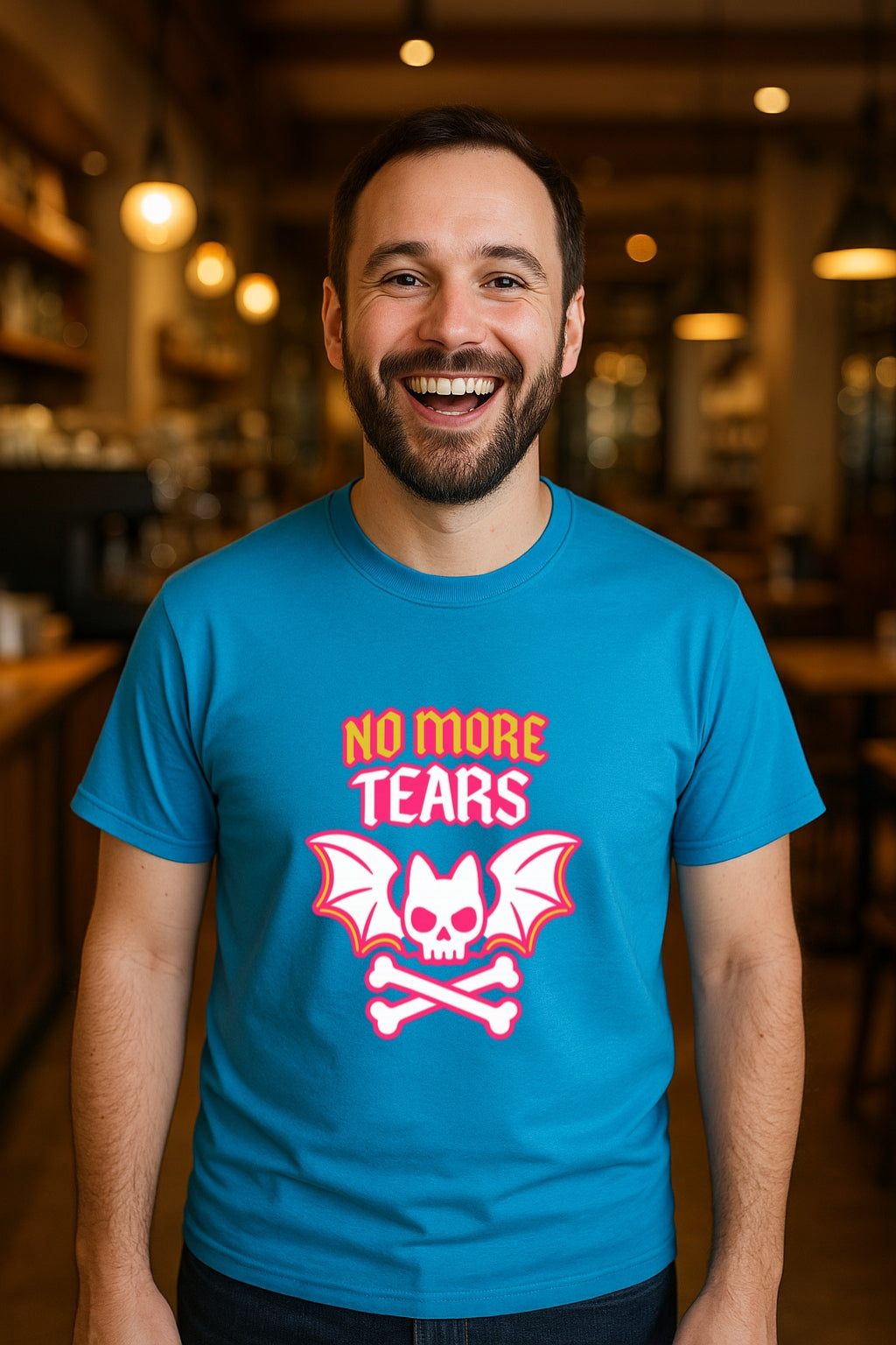No More Tears - Cute Punk Bat Skull Graphic T-ShirtUnisex Gildan 64000 T-Shirt, Tribute To The Legend, Musitians' Gift