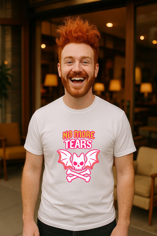 No More Tears - Cute Punk Bat Skull Graphic T-ShirtUnisex Gildan 64000 T-Shirt, Tribute To The Legend, Musitians' Gift