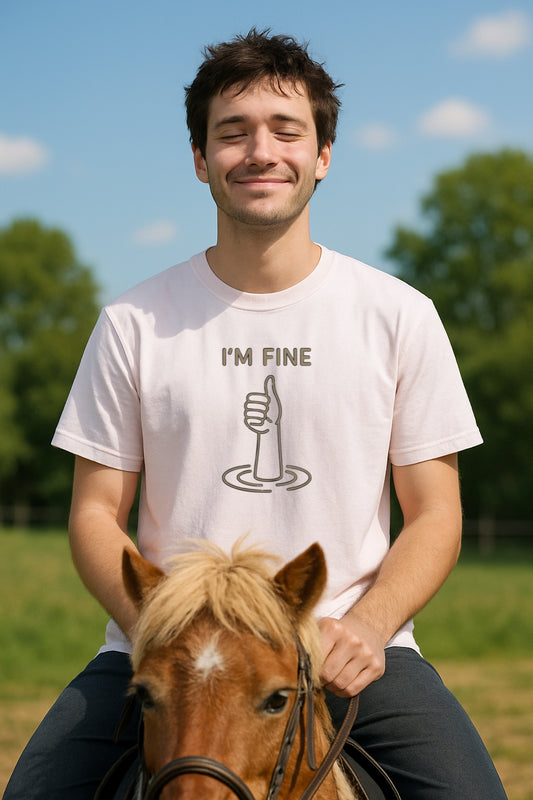 I'm Fine - Dark Humor Drowning T-Shirt-Dyed Comfort Colors®T-Shirt