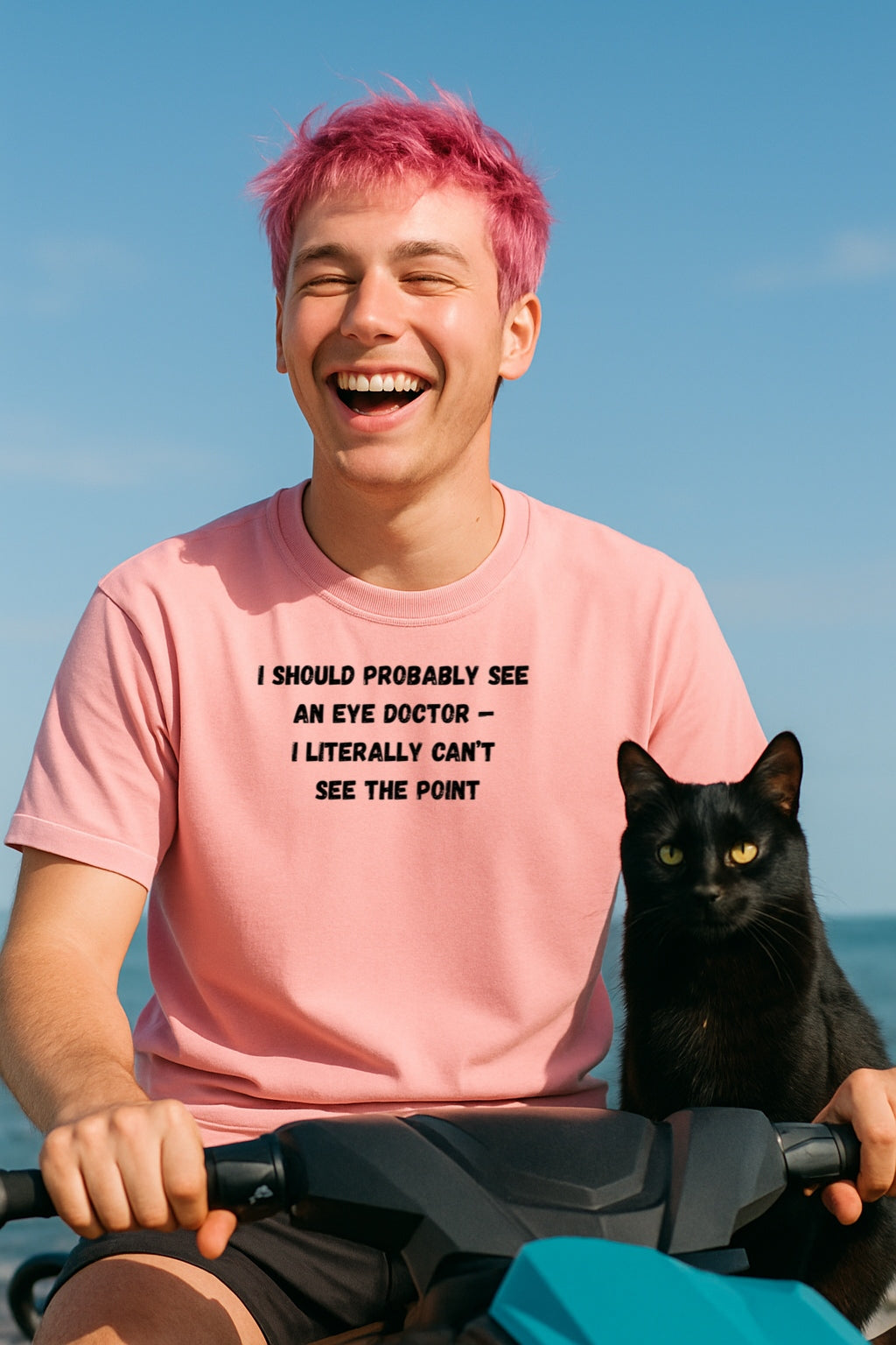 Funny Eye Doctor T-Shirt - I Literally Can't See the Point - Saracstic Quote Pun Unisex Comfort Colors™ Dyed Tee