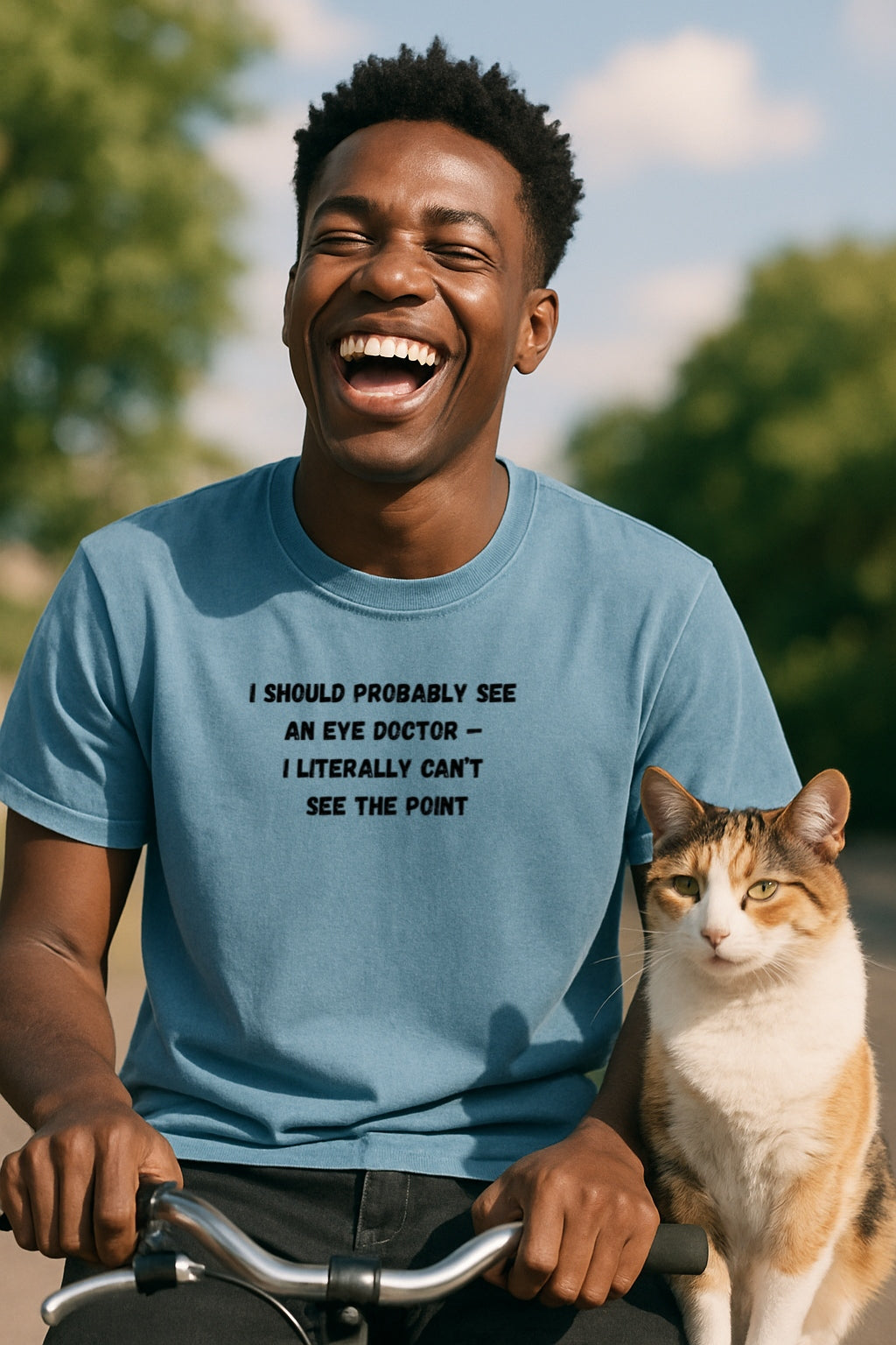 Funny Eye Doctor T-Shirt - I Literally Can't See the Point - Saracstic Quote Pun Unisex Comfort Colors™ Dyed Tee