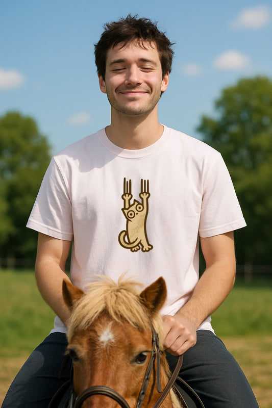 Vintage Cat Scratching Wall Unisex T-shirt, Comfort Colors Dyed Tee, Cat Lovers Gift, Cute Kitty Shirt, Feline Graphic Top
