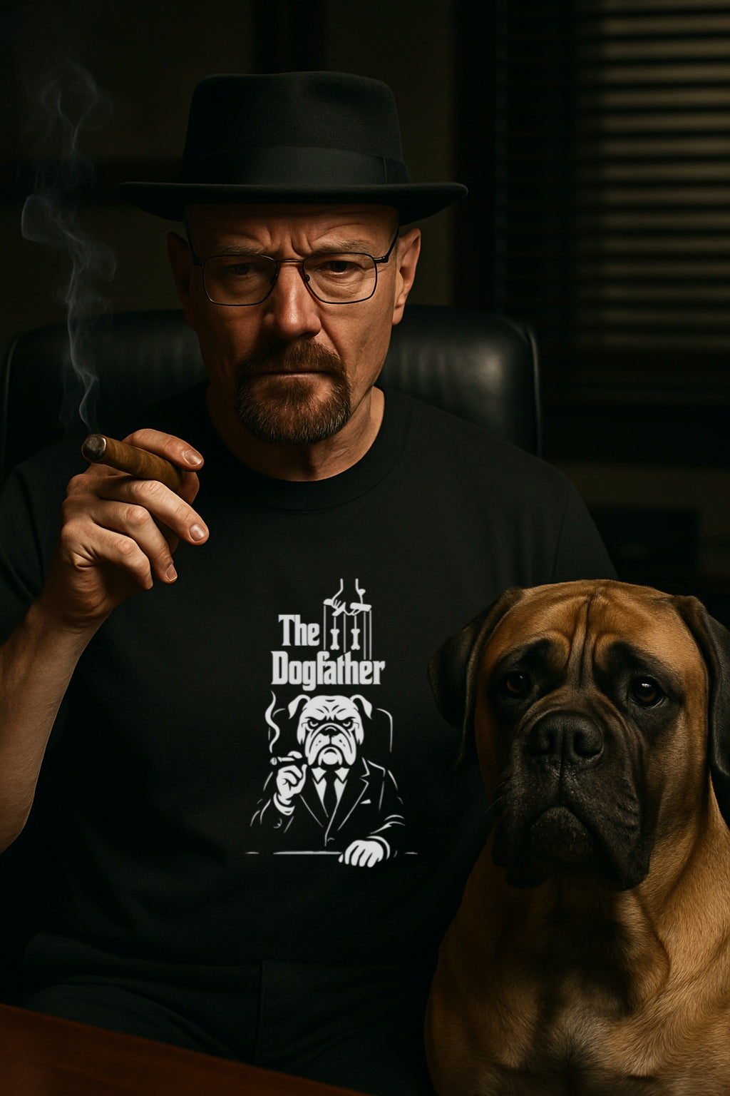 Bulldog Boos GodFather Style T-Shirt, Custom DogFather Shirt, Father's Day Gift, Personalized Unisex Tee, Comfort Colors Dyed