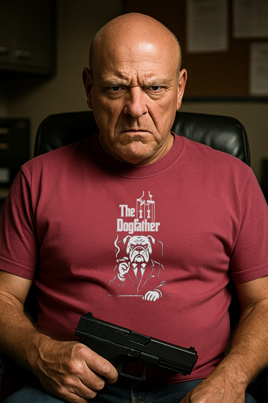 Bulldog Boos GodFather Style T-Shirt, Custom DogFather Shirt, Father's Day Gift, Personalized Unisex Tee, Comfort Colors Dyed