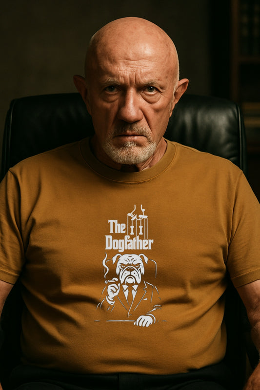 Bulldog Boos GodFather Style T-Shirt, Custom DogFather Shirt, Father's Day Gift, Personalized Unisex Tee, Comfort Colors Dyed