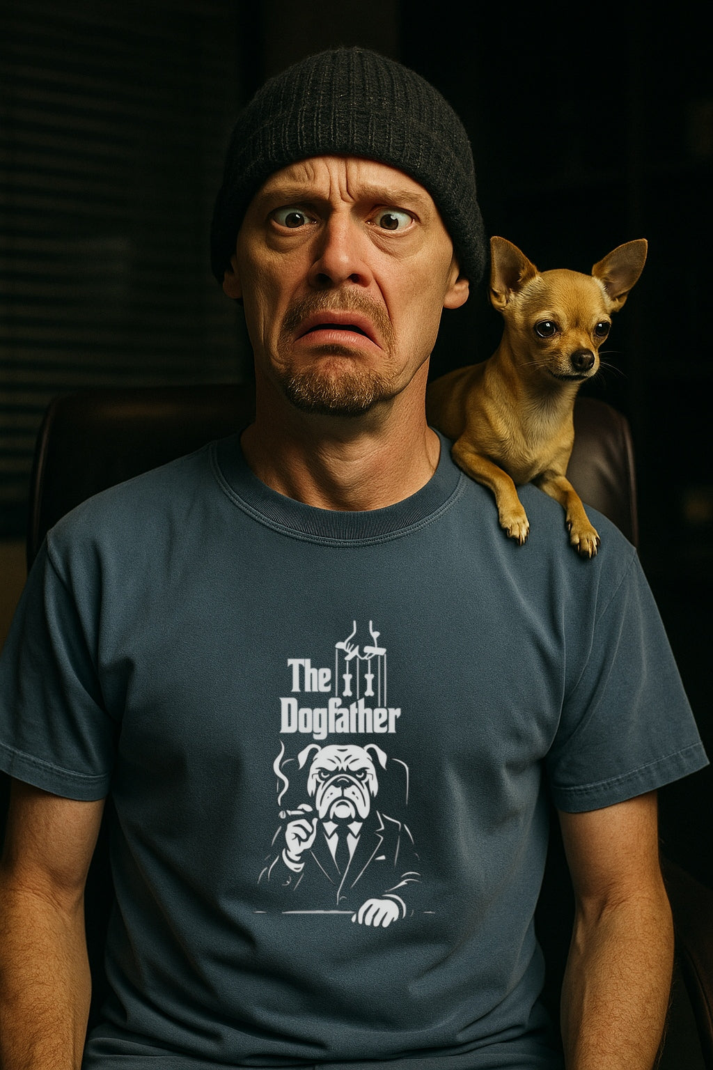 Bulldog Boos GodFather Style T-Shirt, Custom DogFather Shirt, Father's Day Gift, Personalized Unisex Tee, Comfort Colors Dyed