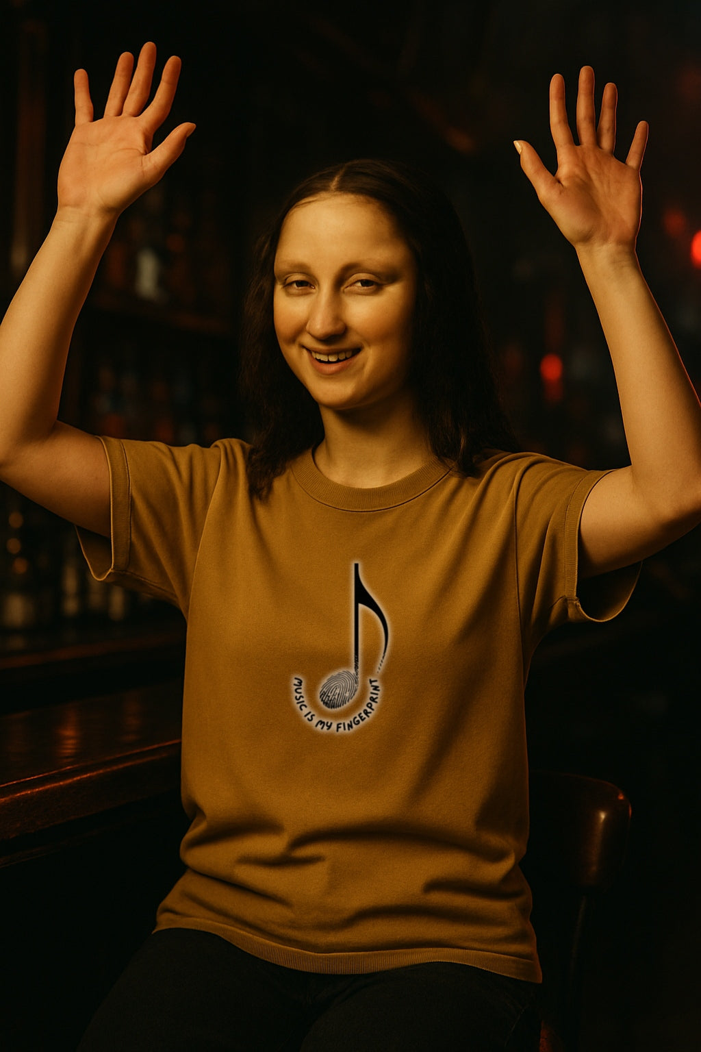 Music Note Fingerprint Unisex T-Shirt, Music Lovers Gift, Comfort Colors Dyed Tee, Dark Edition Shirt, Musician Apparel, Musicians' Gift
