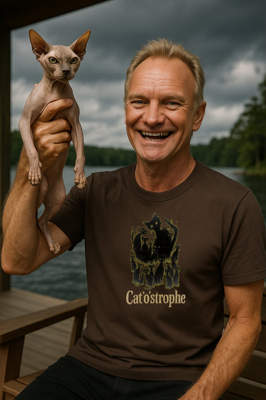 Cat'o'strophe T-Shirt-Spooky Black Cat Graphic Tee-Funny Halloween Shirt - Creepy Cute CAt Shirt-Gothic Cat Lover Gigt