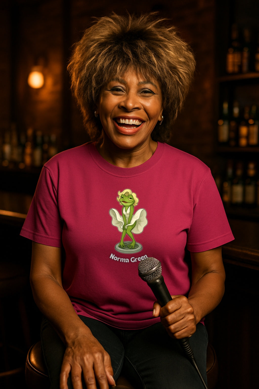 Norma Green Funny Frog Shirt - Retro Monroe Parody Tee - Unisex Vintage Tee for Frog Lovers