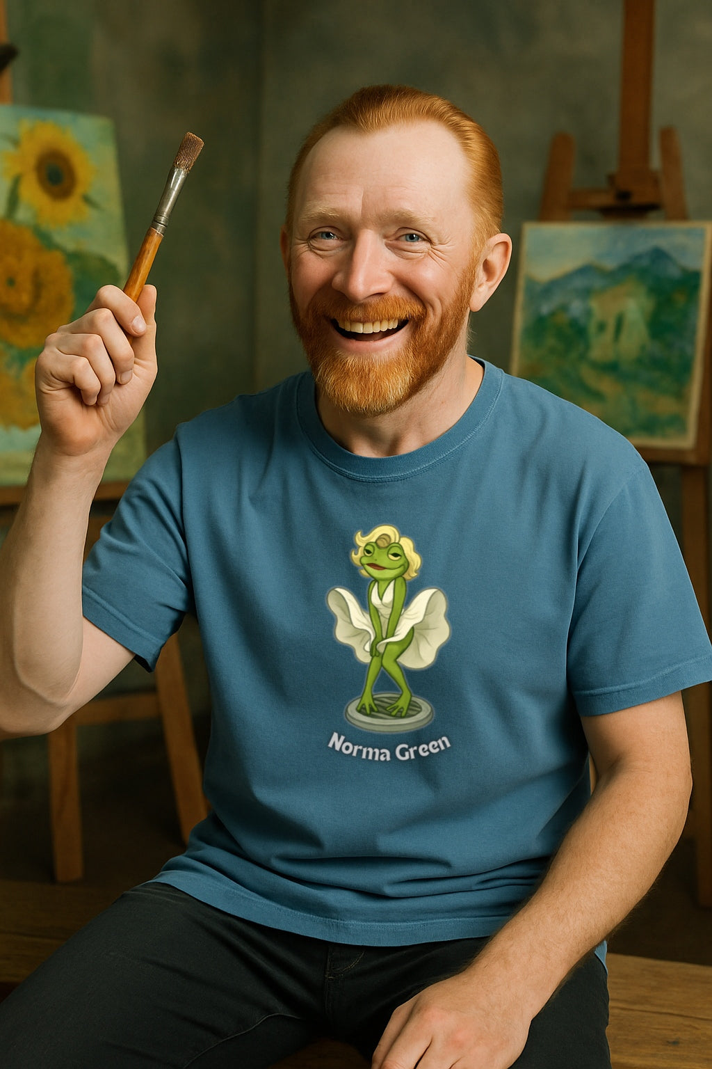 Norma Green Funny Frog Shirt - Retro Monroe Parody Tee - Unisex Vintage Tee for Frog Lovers