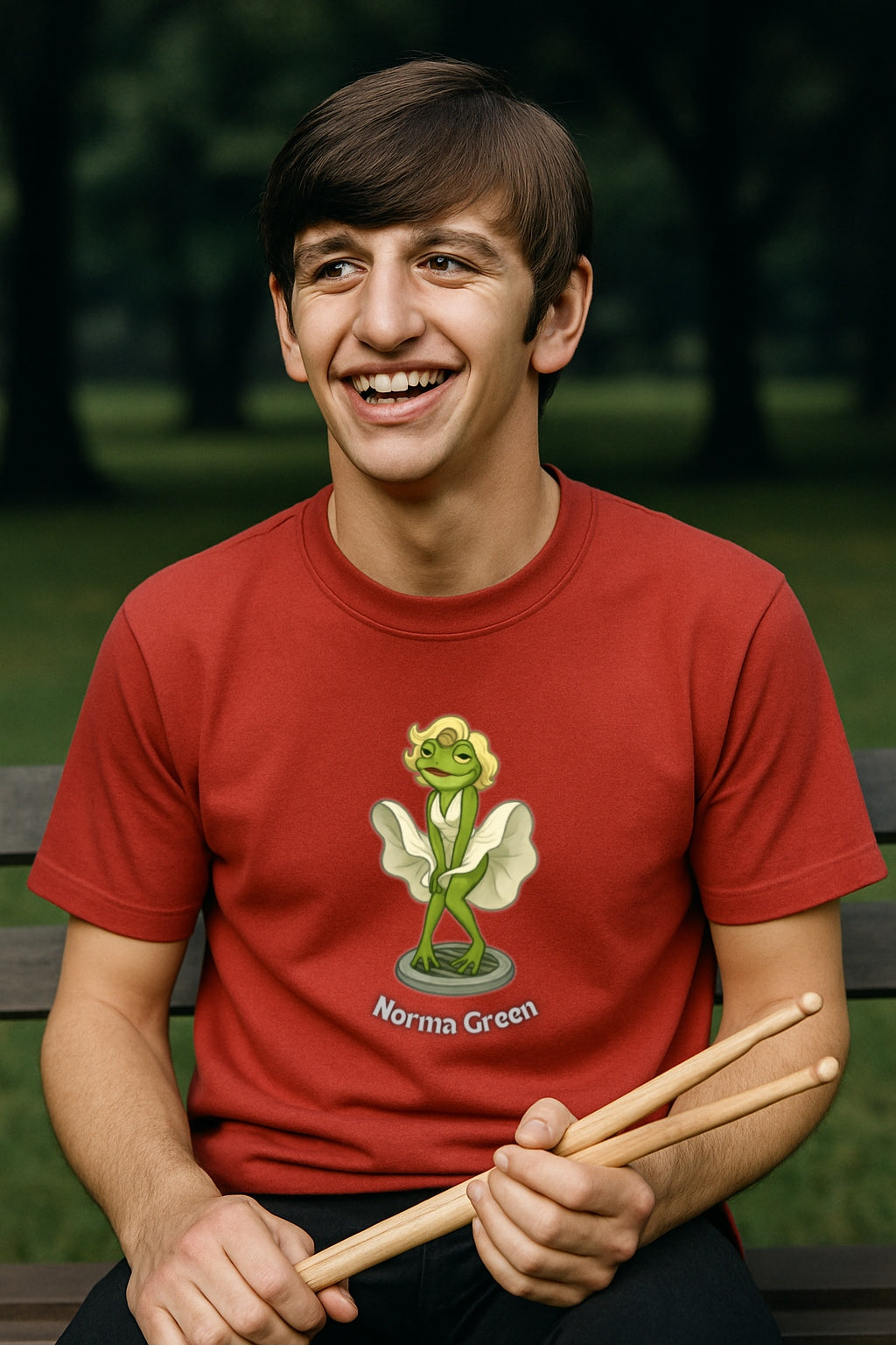 Norma Green Funny Frog Shirt - Retro Monroe Parody Tee - Unisex Vintage Tee for Frog Lovers