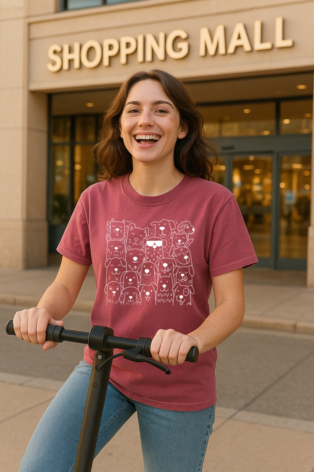 Cool Dog Doodle Shirt - Funny Cartoon Puppy Tee - Hand-Drawn Dog Faces Unisex Comfort Colors Washed T-Shirt -Pet Lovers Gift