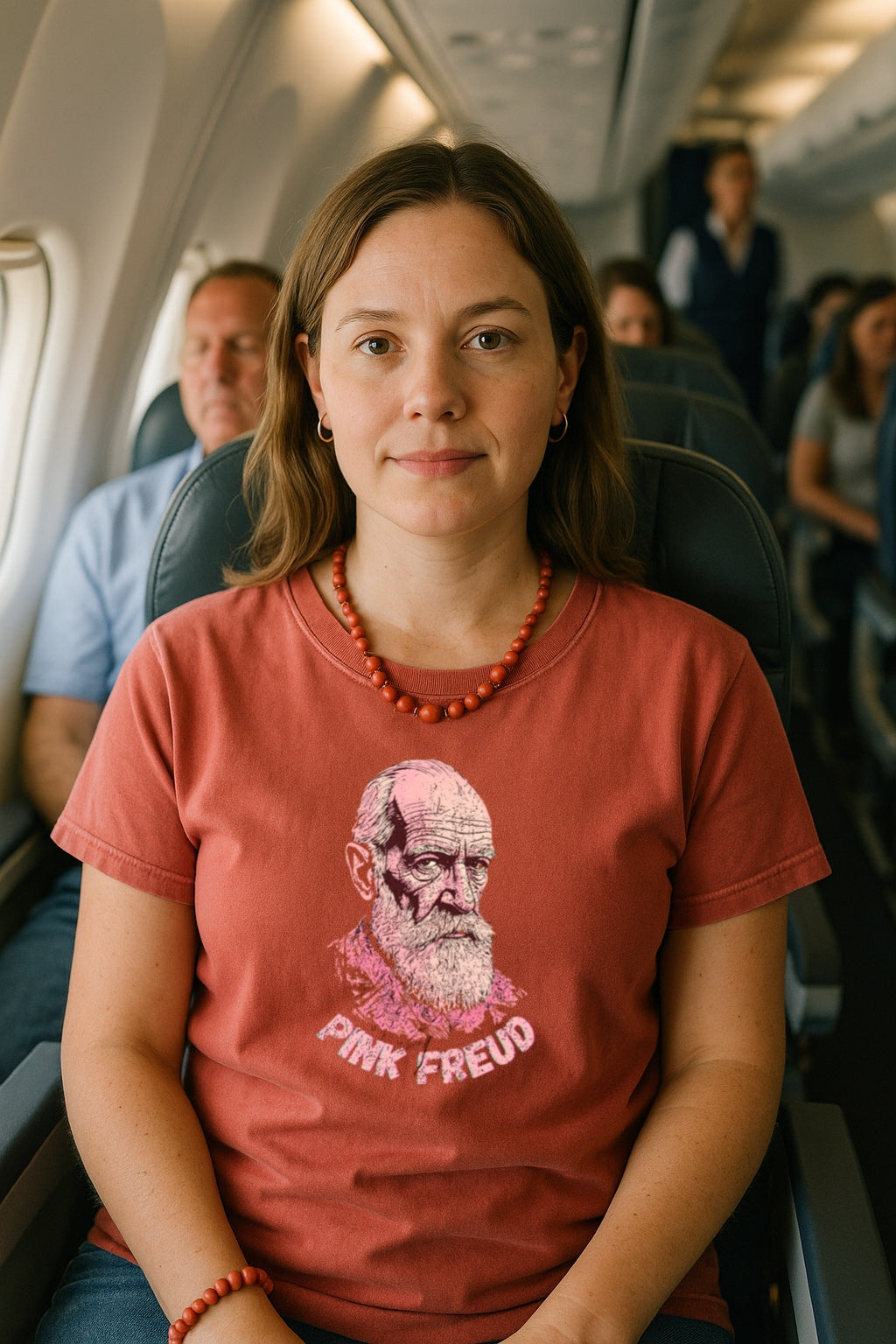 Pink Freud Beard Edition T-Shirt - Funny Therapist Tee - Grunge Psychologist Shirt, Sigmund Freud Parody, Comfort Colors Dyed T-Shirt