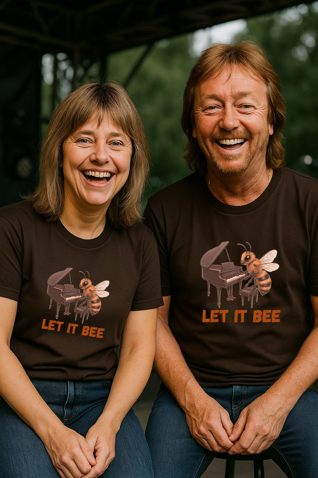 Let It Bee - Bee Playing Piano Parody T-Shirt, Unisex Cotton Crew Tee, Music Lover Gift, Sarcastic Tee, Next Level 360 Shirt