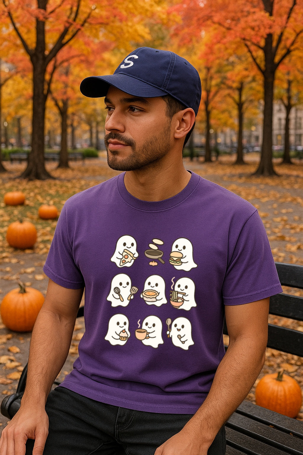 Cooking Ghosts Unisex Comfort Colors™ T-shirt, Halloween Foodie Tee, Spooky Chef Shirt, Fall Kitchen Apparel, Halloween Baking Gift