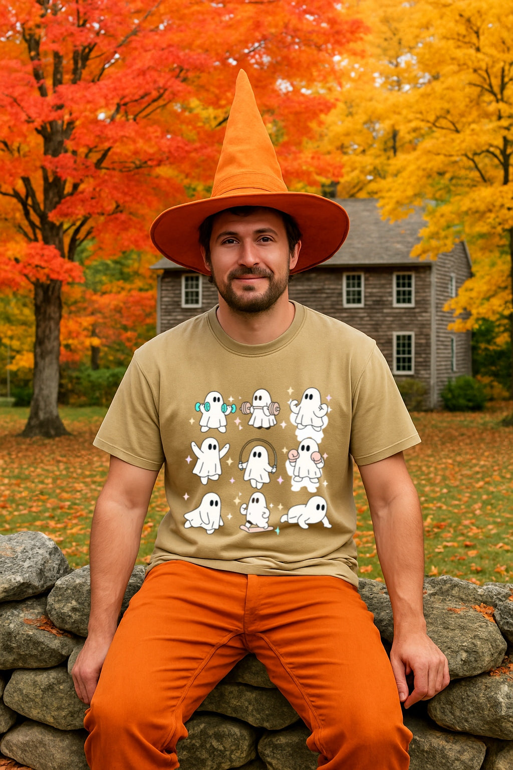 Funny Halloween Workout Ghost Gym T-shirt, Fitness Lover Halloween Gift, Spooky Exercise Tee, Gym Halloween Costume, Workout Ghosts Shirt,