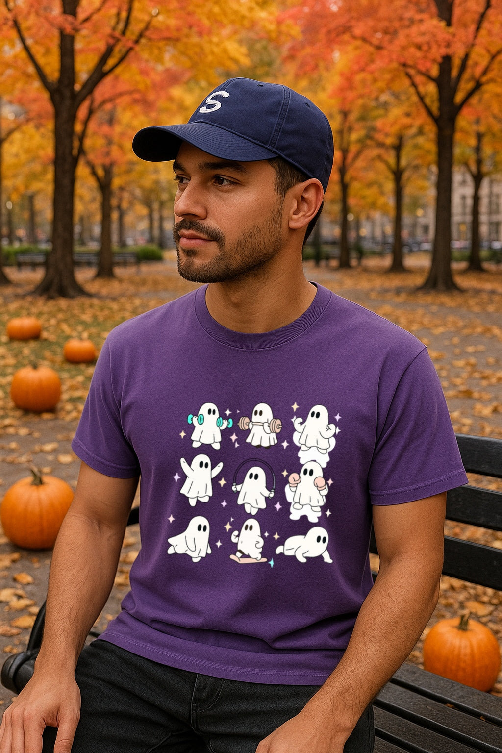 Funny Halloween Workout Ghost Gym T-shirt, Fitness Lover Halloween Gift, Spooky Exercise Tee, Gym Halloween Costume, Workout Ghosts Shirt,
