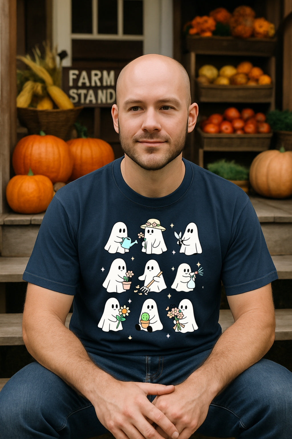 Cute Gardening Ghosts T-Shirt | Funny Ghost Garden Tee | Comfort Colors™ Tee, Halloween Botanical Gift, Unisex Tee, Soft 100%