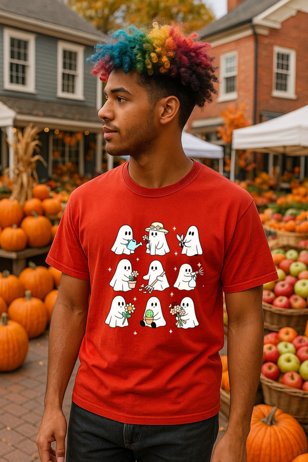 Cute Gardening Ghosts T-Shirt | Funny Ghost Garden Tee | Comfort Colors™ Tee, Halloween Botanical Gift, Unisex Tee, Soft 100%