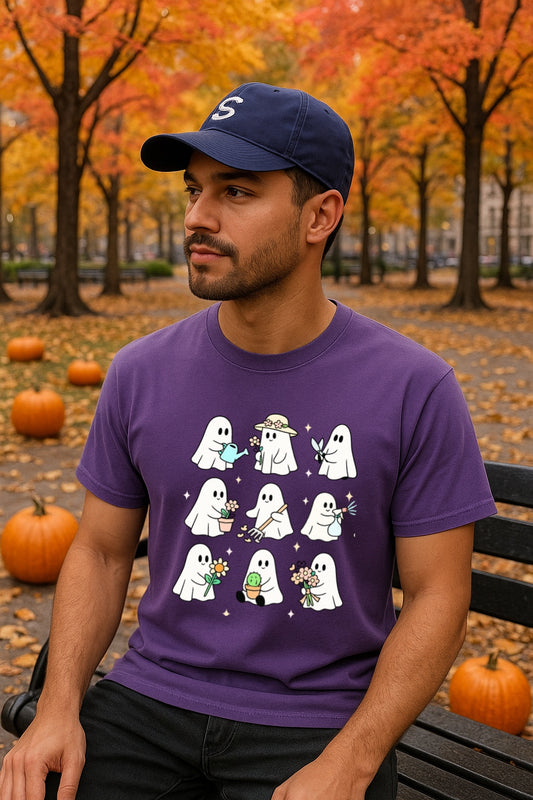 Cute Gardening Ghosts T-Shirt | Funny Ghost Garden Tee | Comfort Colors™ Tee, Halloween Botanical Gift, Unisex Tee, Soft 100%