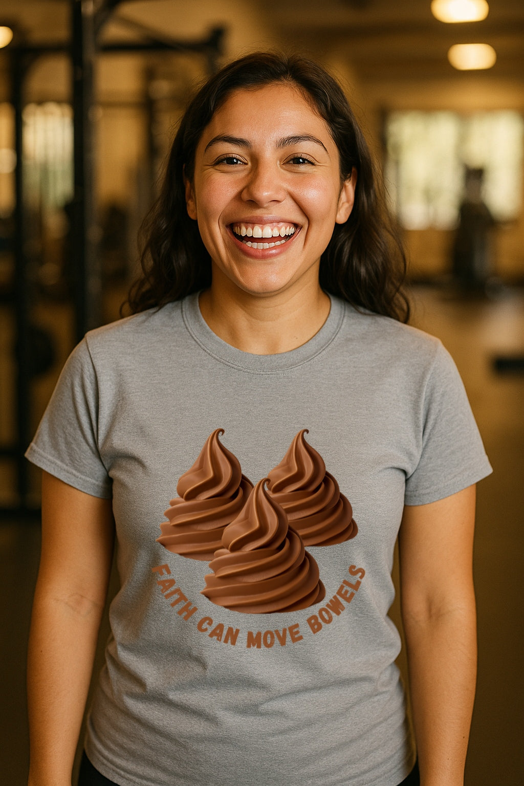 Funny Poop Shirt - Faith Can Move Bowels - Gag Gift Tee for Bathroom Humor Lovers, dark humor unisex tshirt, poop jokes tee, funny gift,