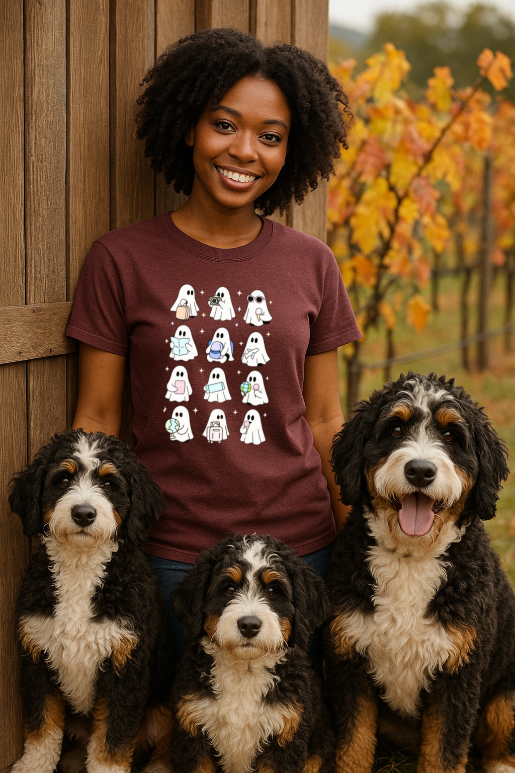 Comfort Colors® Travel Ghosts Shirt - Cute Halloween Travel T-Shirt, Globe Trotter Spooky Tee-Funny Ghost Vacation Shirt, Halloween Gift